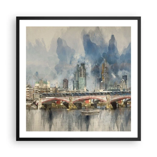 Plakat w czarnej ramie - Londyn w całej okazałości - 60x60 cm