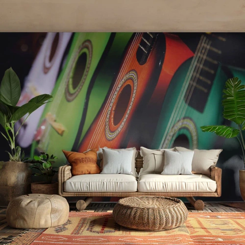 Fototapeta Standard Eco - Gitara ma wiele barw - Muzyka, Gitara, Instrument Muzyczny - 250x175 cm