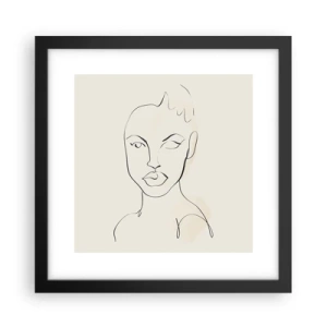 Plakat w czarnej ramie - Zarys zmysłowości - 30x30 cm