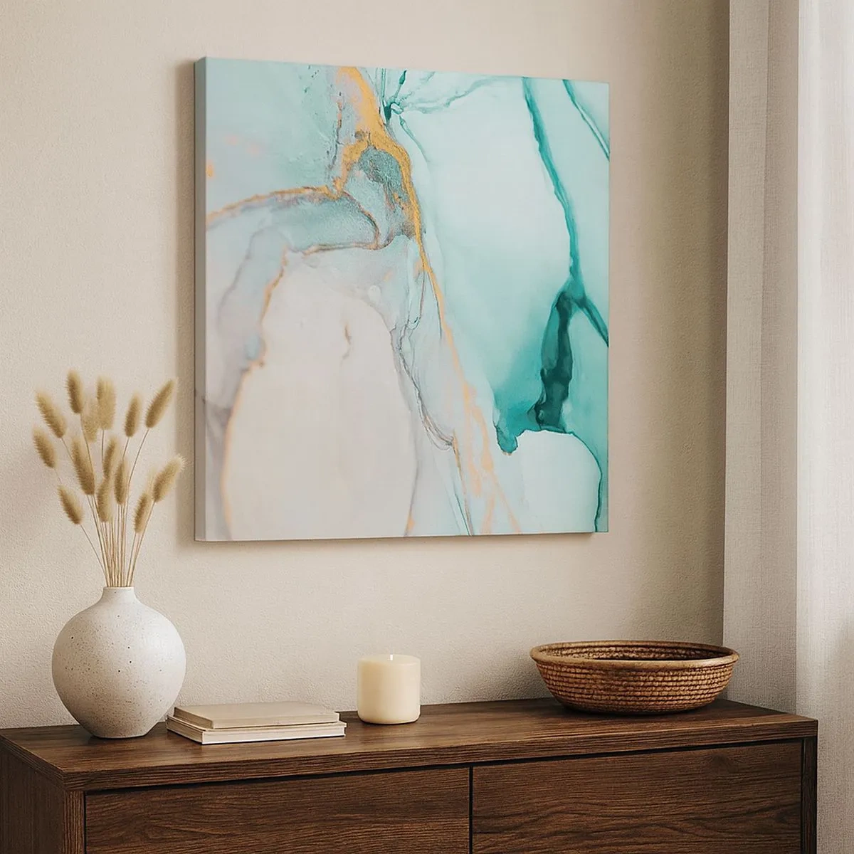 Obraz na płótnie - Taniec kształtów i barw - 30x30 cm