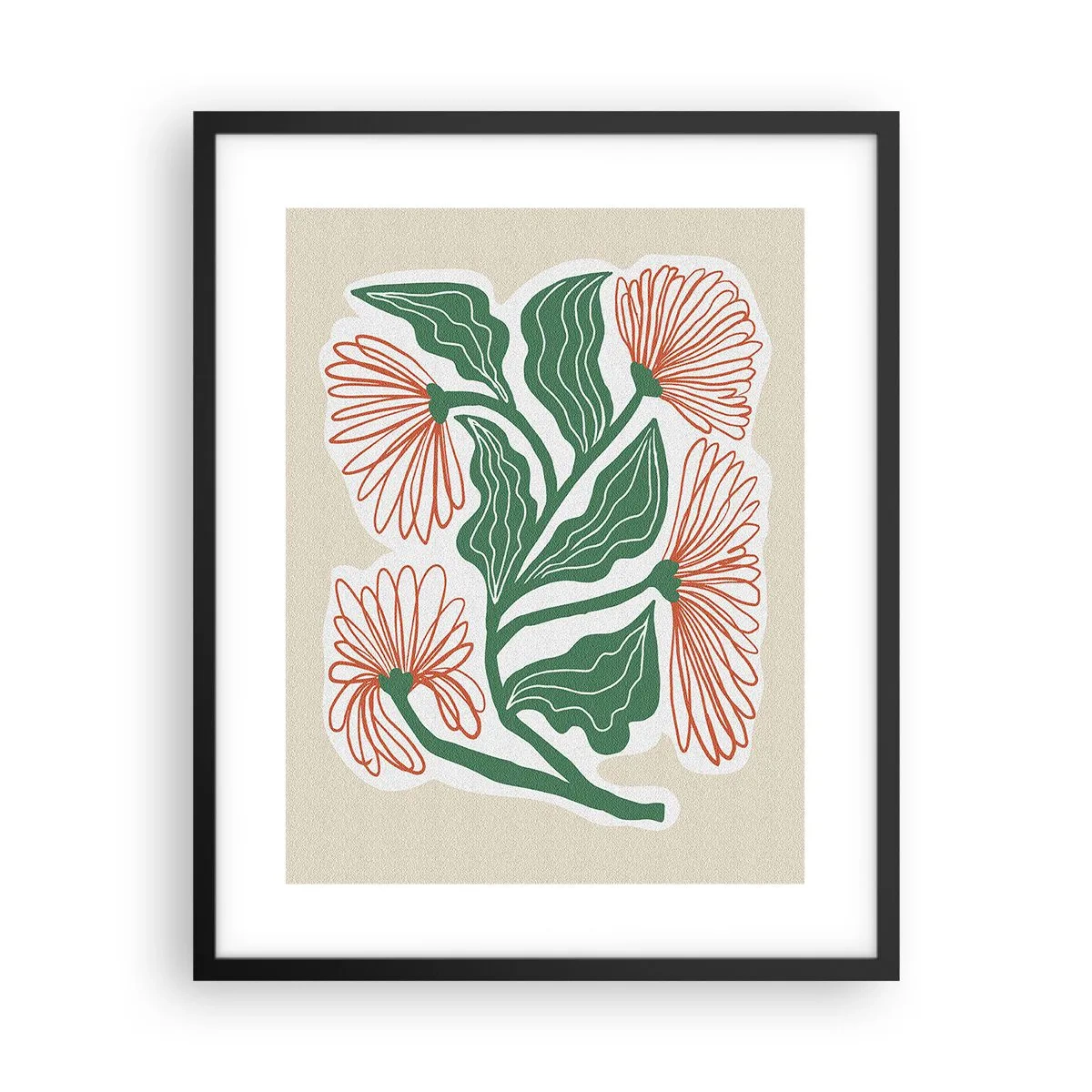 Plakat w czarnej ramie - Ludowe i nowoczesne - 40x50 cm