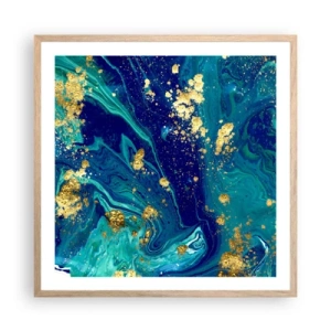 Plakat w ramie jasny dąb - Płatki słońca  - 60x60 cm