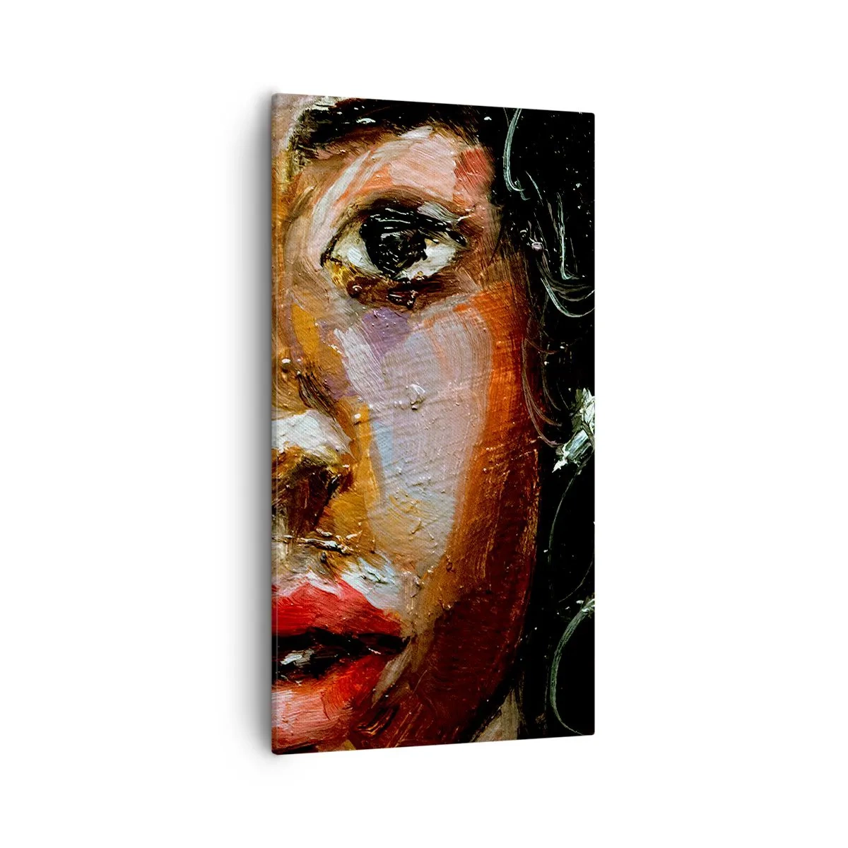 Obraz na płótnie - Czerń i blask - 55x100 cm