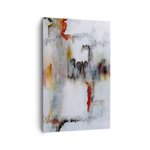 Obraz na płótnie - Abstrakcyjny wzór z żywymi kolorami na jasnym tle - 80x120cm - Patykiem na wodzie - Nowoczesna dekoracja ścienna do salonu i sypialni ARTTOR