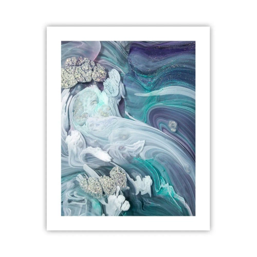 Plakat - Nurty błękitu - 40x50 cm