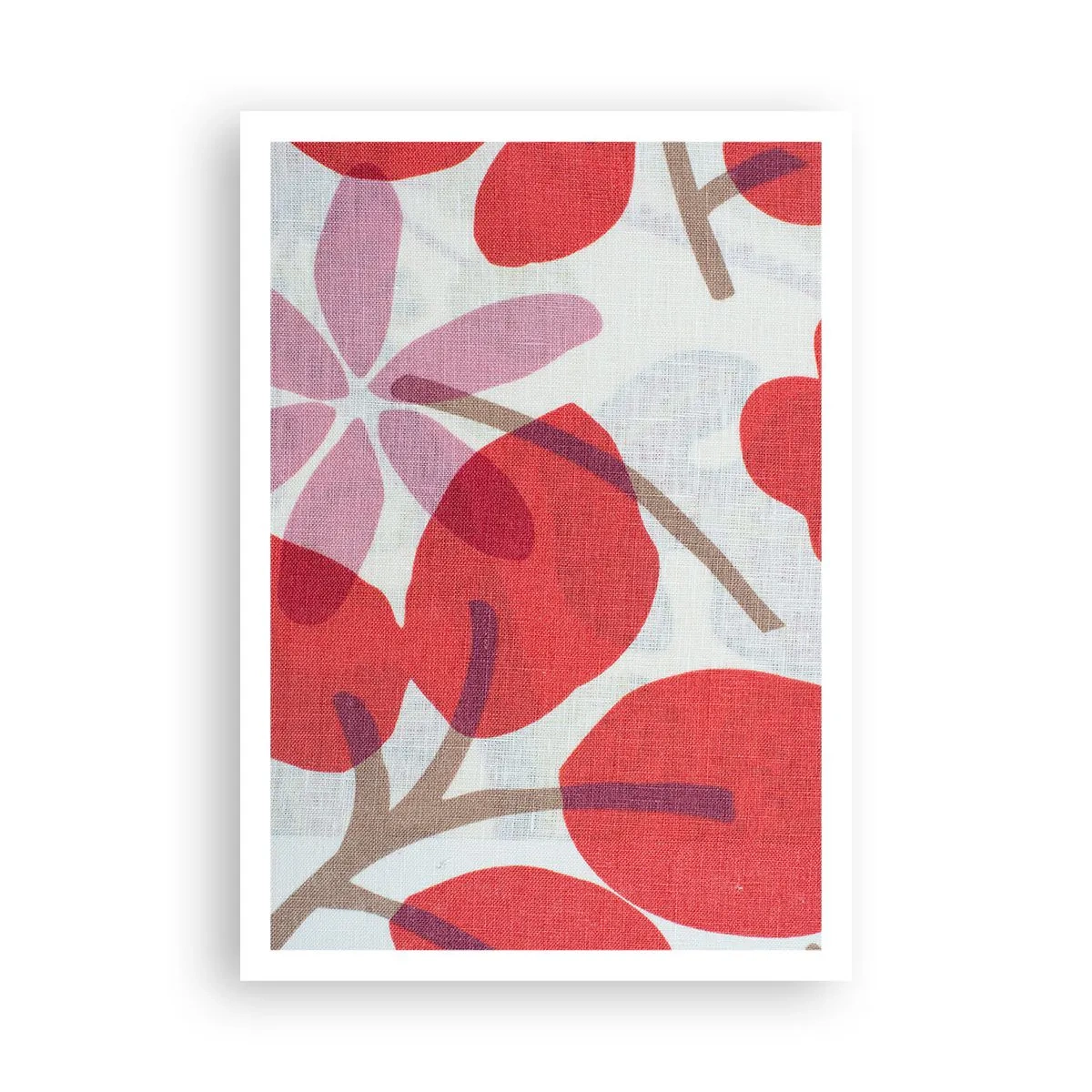 Plakat - Kompozycja kwiatowa w różu - 70x100 cm