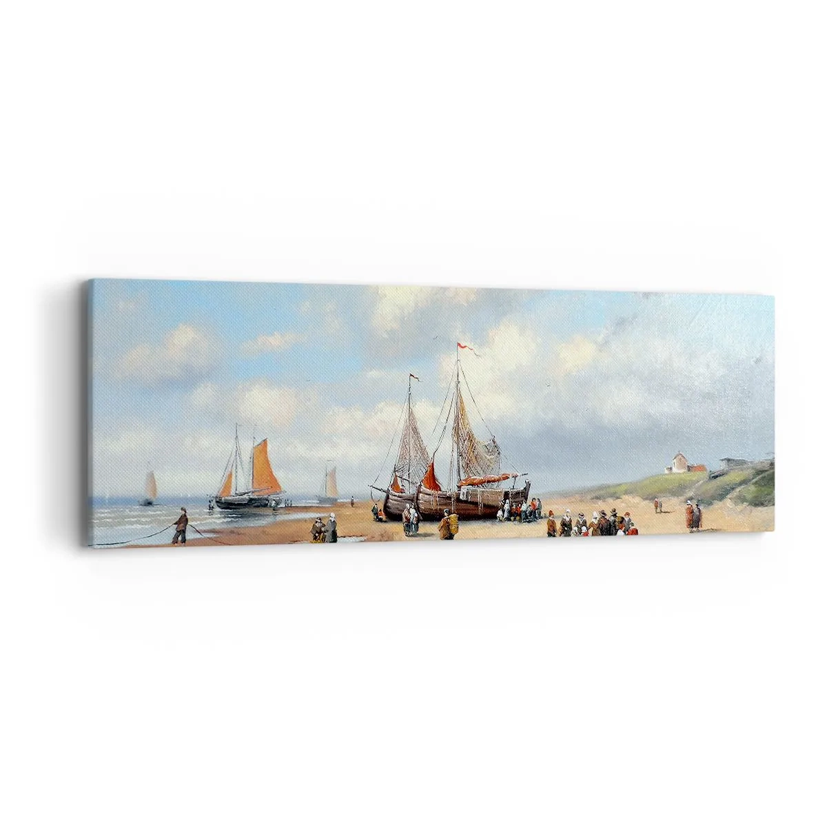 Obraz na płótnie - Po udanym połowie - 90x30 cm