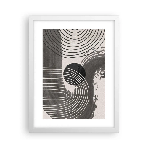 Plakat w białej ramie - Owal zwycięża - 30x40 cm