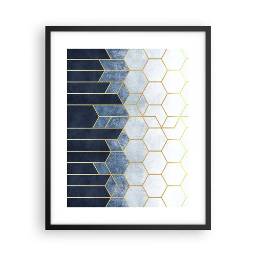 Plakat w czarnej ramie - Kompozycja w synkopowym rytmie - 40x50 cm