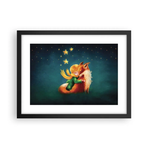 Plakat w czarnej ramie - Mały Książę - 40x30 cm