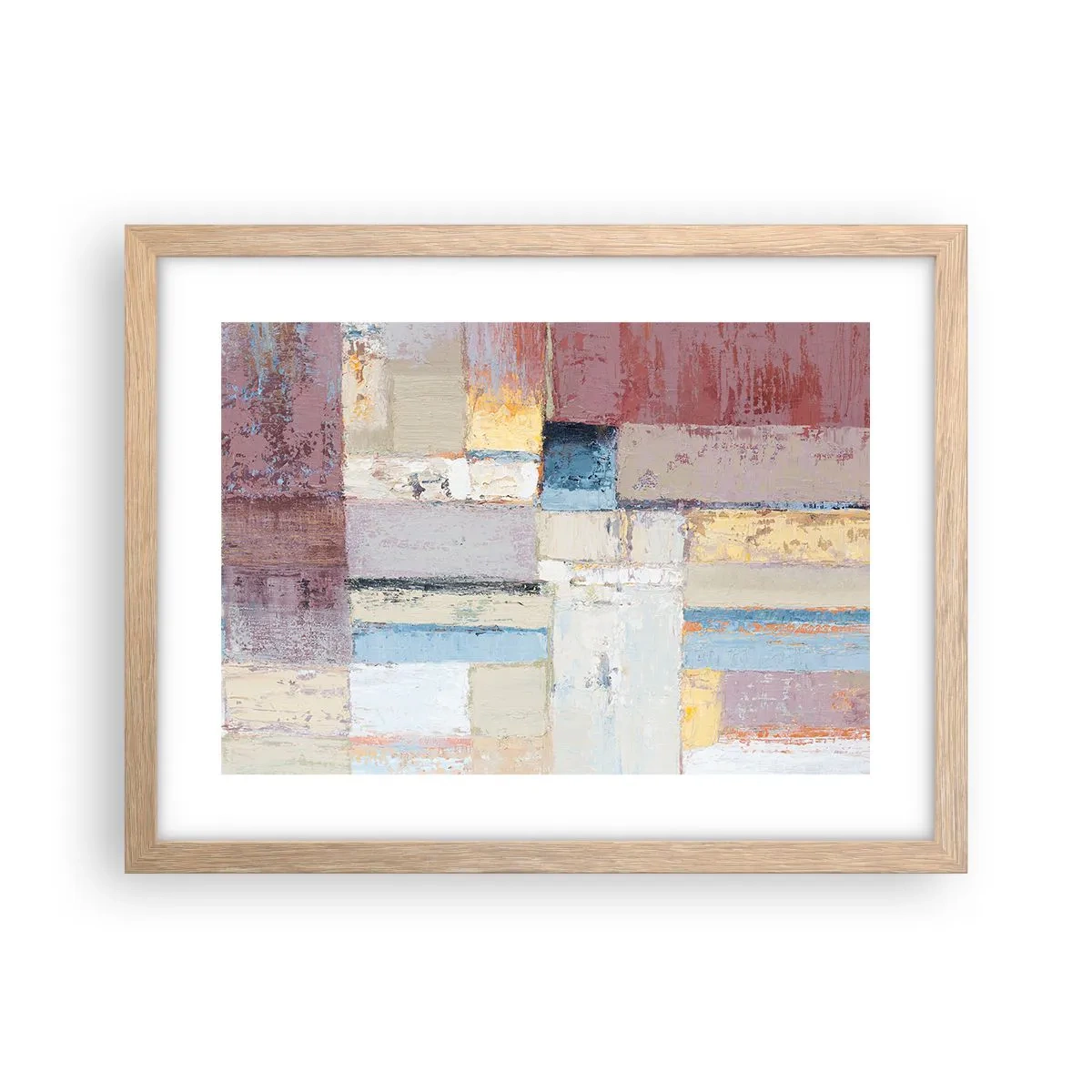 Plakat w ramie jasny dąb - Spokój geometrii - 40x30 cm