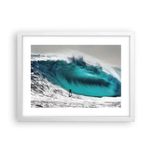 Plakat w białej ramie - Wyzwanie przyjęte - 40x30 cm