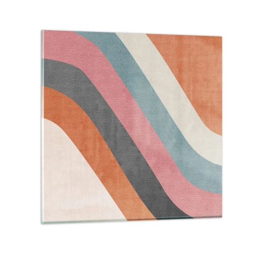 Obraz na szkle - Kompozycja diagonalna – ruch - 30x30 cm