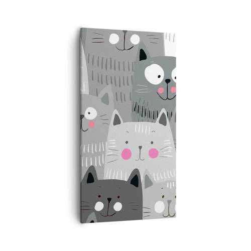 Obraz na płótnie - Koci świat - 55x100 cm