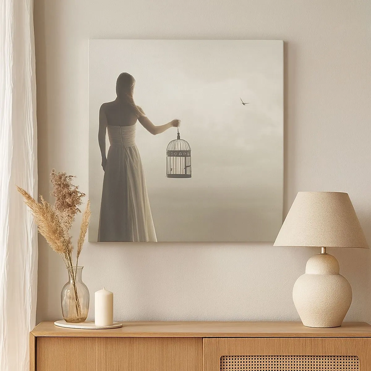 Obraz na płótnie - Bądź wolna - 30x30 cm