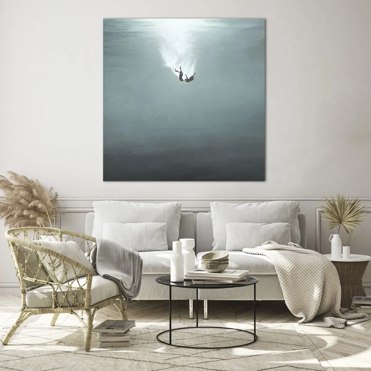 Obraz na szkle - W objęciach oceanu - 60x60 cm