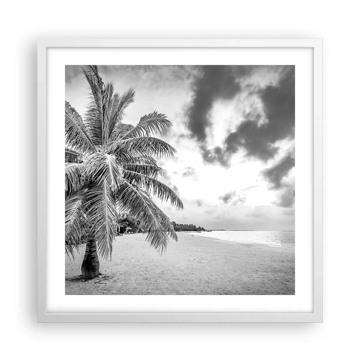 Plakat w białej ramie - Gdy tęsknisz do samotności… - 50x50 cm