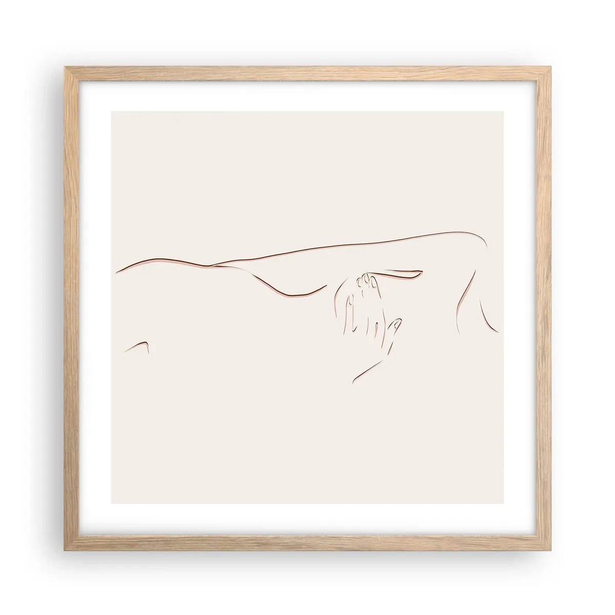 Plakat w ramie jasny dąb - Kształt pragnienia - 50x50 cm