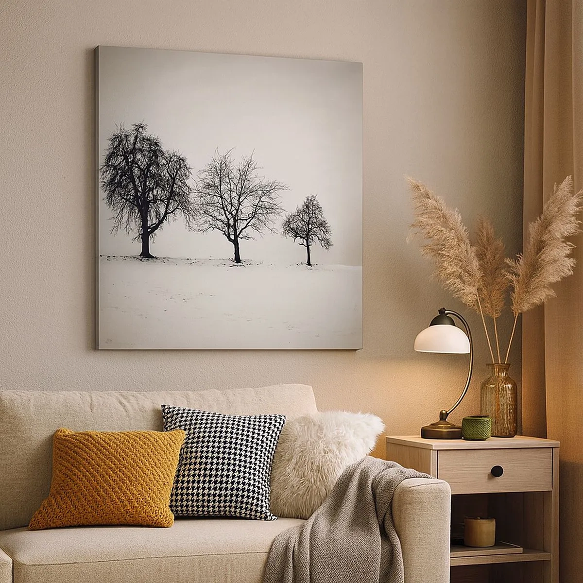 Obraz na płótnie - O czym śnią? - 30x30 cm