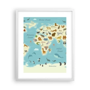 Plakat w białej ramie - Dobrzy sąsiedzi - 40x50 cm