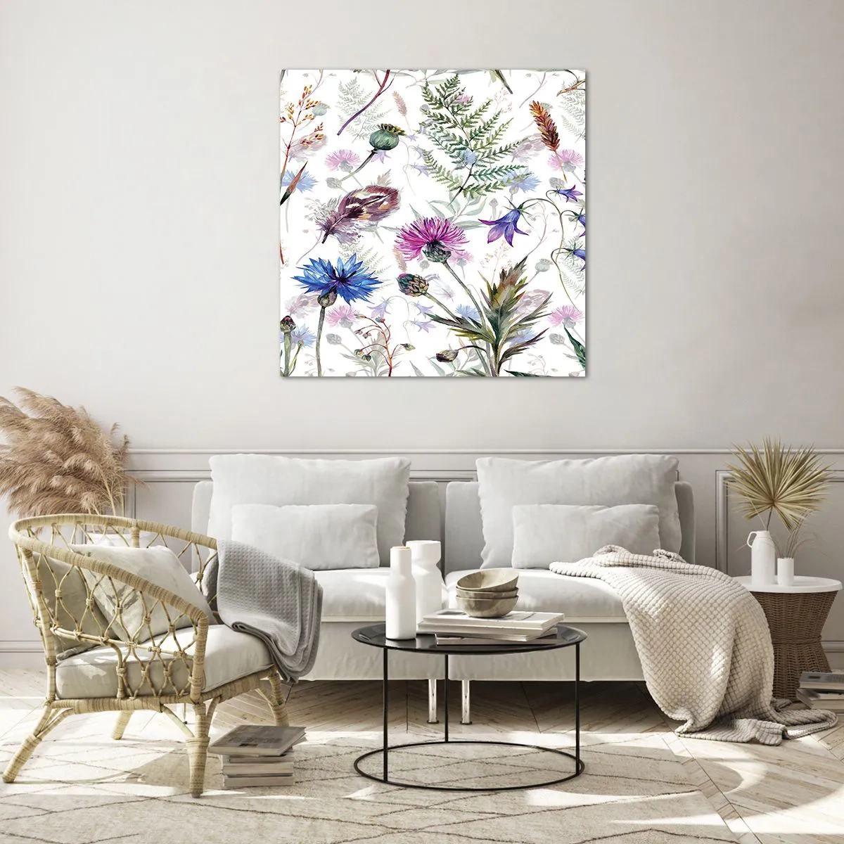 Obraz na szkle - Polski zielnik - 60x60 cm