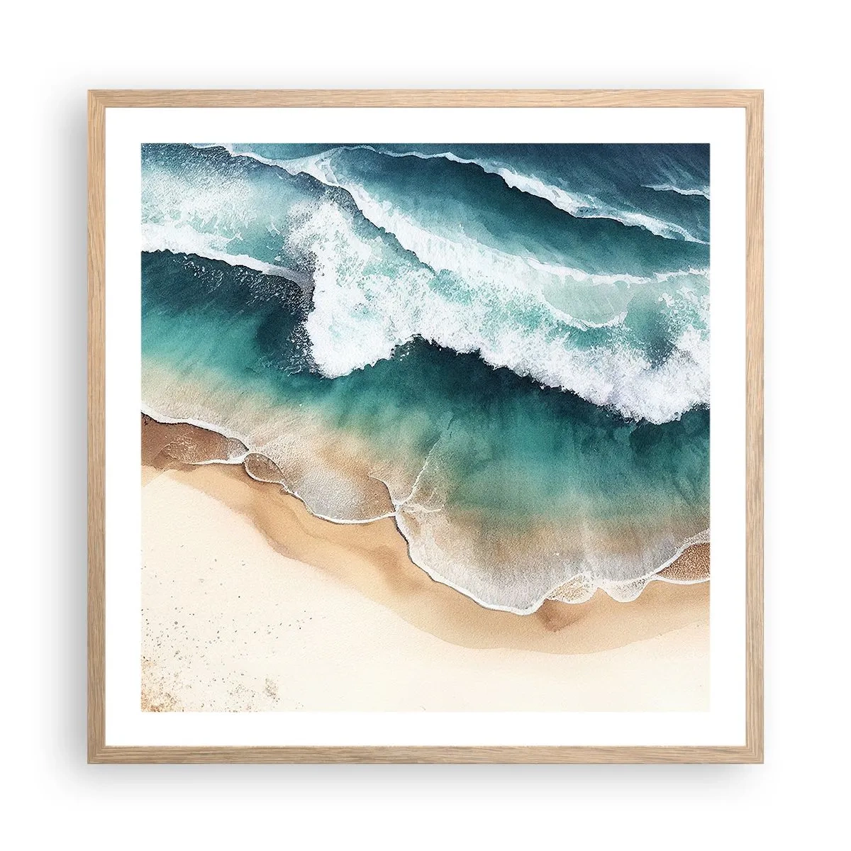 Plakat w ramie jasny dąb - Odwieczne spotkanie - 60x60 cm