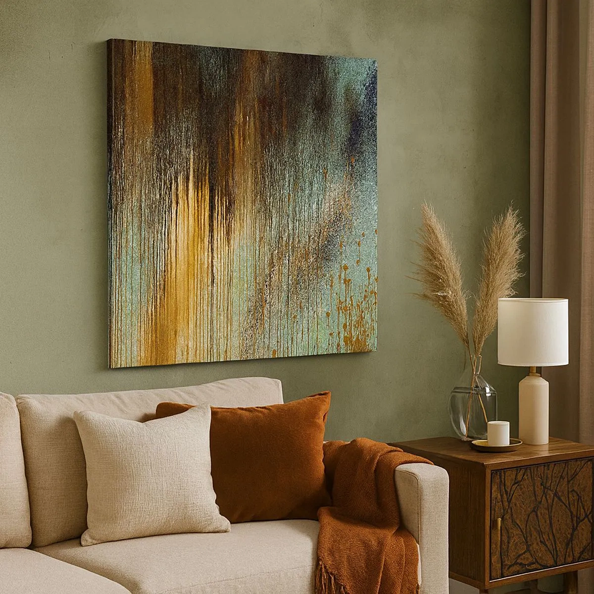 Obraz na płótnie - Nieprzypadkowa barwna kompozycja - 30x30 cm