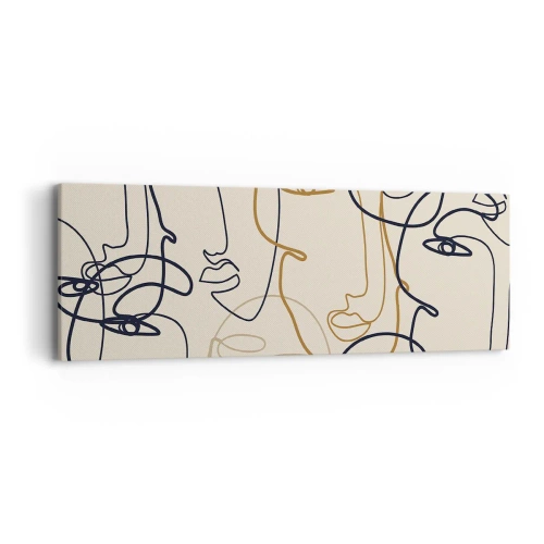 Obraz na płótnie - Portret zwielokrotniony - 90x30 cm