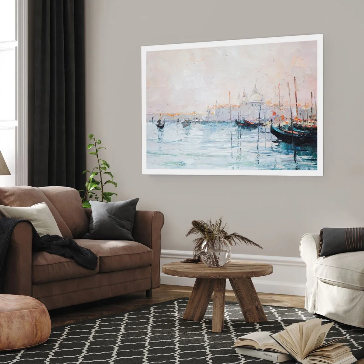 Plakat - Za wodą, za mgłą - 70x50 cm