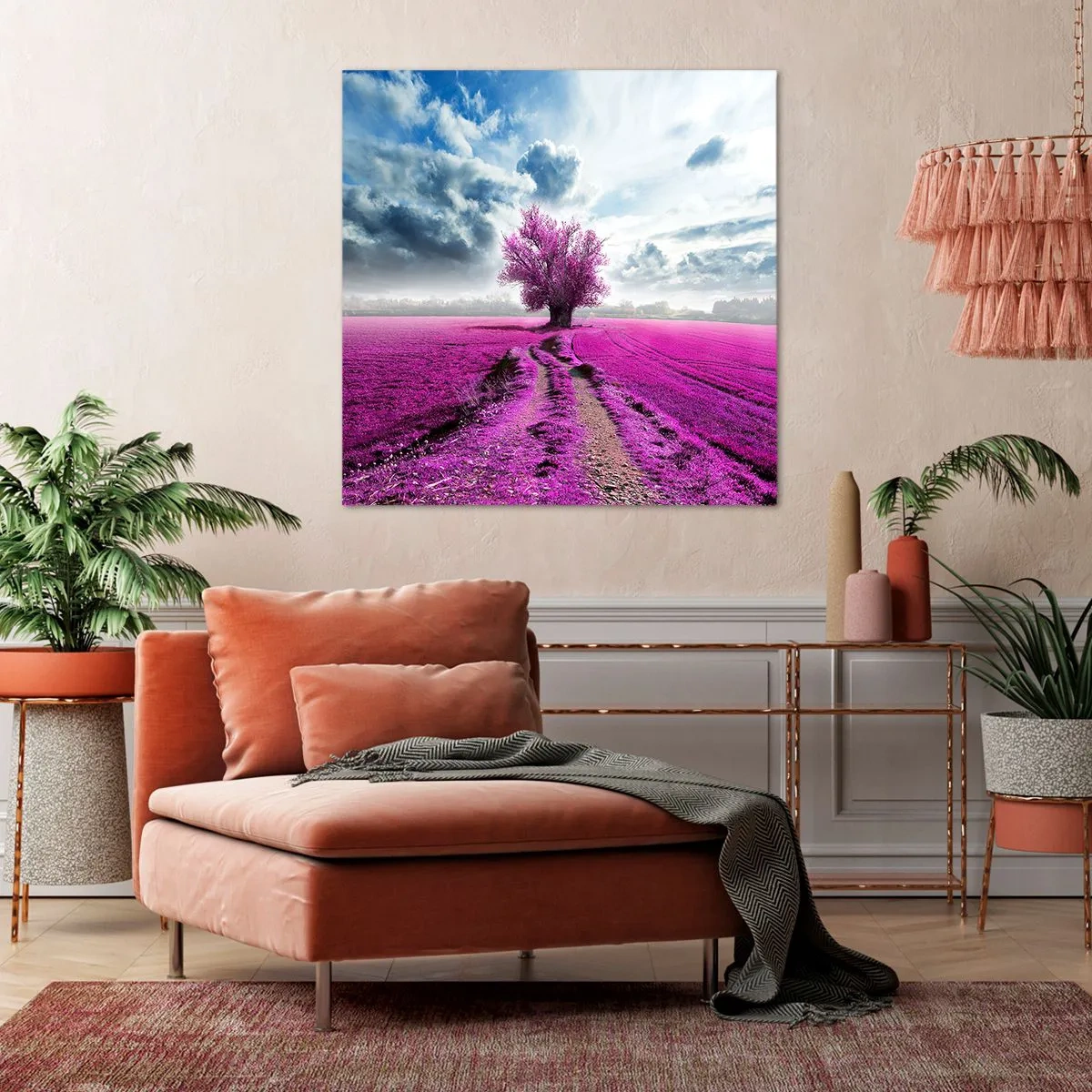 Obraz na płótnie - Wrzosowisko - uroczysko - 40x40 cm