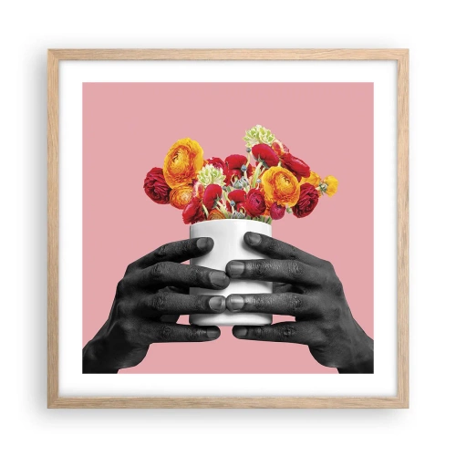 Plakat w ramie jasny dąb - Apoteoza życia - 50x50 cm