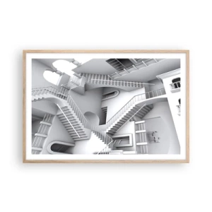 Plakat w ramie jasny dąb - Paradoksy przestrzeni - 91x61 cm