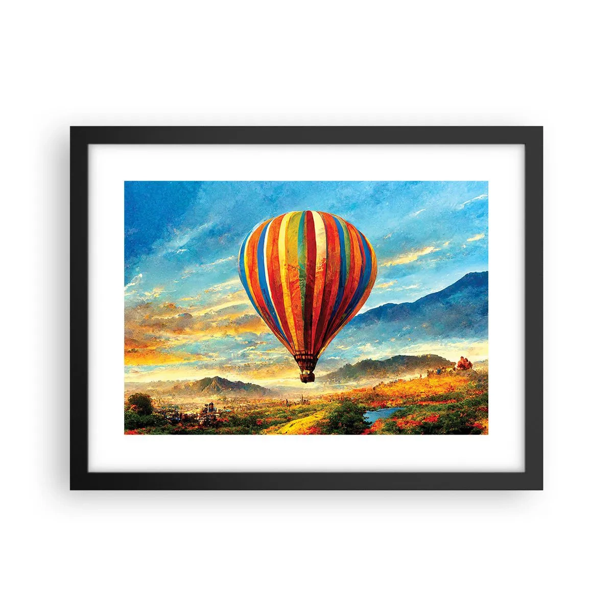 Plakat w czarnej ramie - W ciszy widać więcej - 40x30 cm