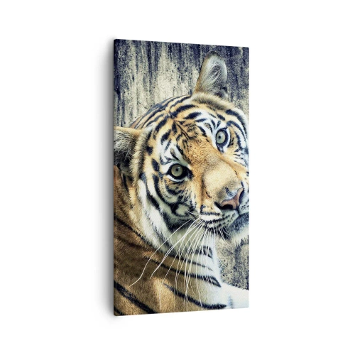 Obraz na płótnie - Portret w strugach światła - 55x100 cm