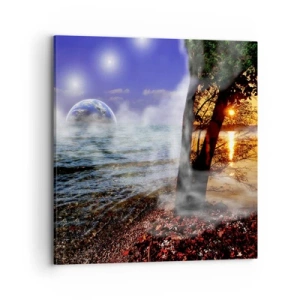 Obraz na płótnie - Pejzaż surrealistyczny - jedność natury - 70x70 cm