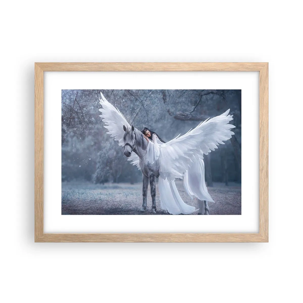 Plakat w ramie jasny dąb - Natchniona chwila - 40x30 cm