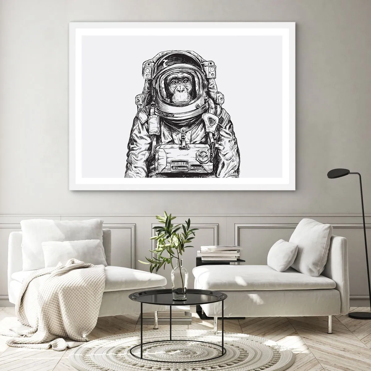 Plakat w białej ramie - Alternatywna ewolucja - 100x70 cm