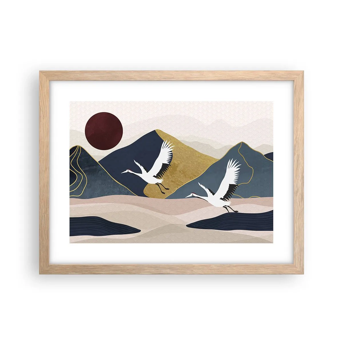 Plakat w ramie jasny dąb - I znowu ZLECIAŁ dzień - 40x30 cm