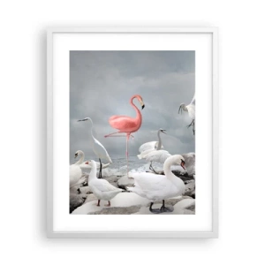 Plakat w białej ramie - Skąd się tu wziąłem? - 40x50 cm