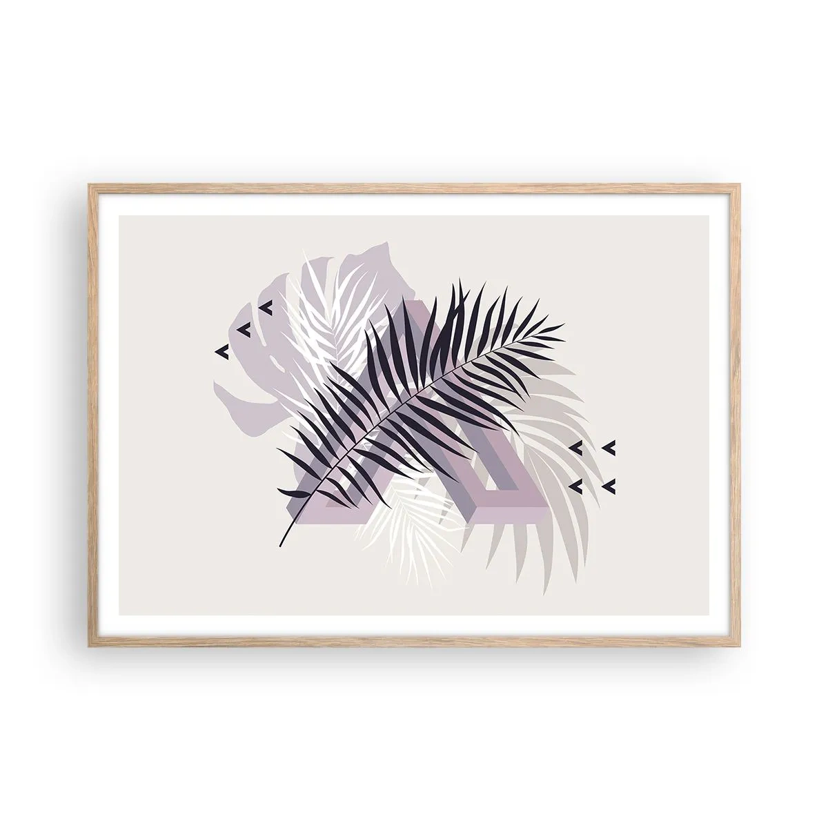 Plakat w ramie jasny dąb - Cień cienia - 100x70 cm