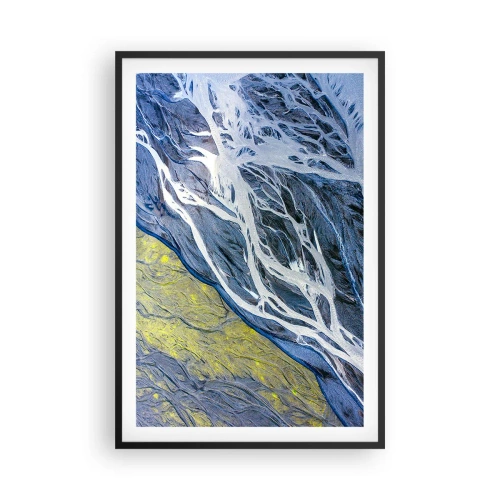 Plakat w czarnej ramie - Naskalne malowidła natury - 61x91 cm