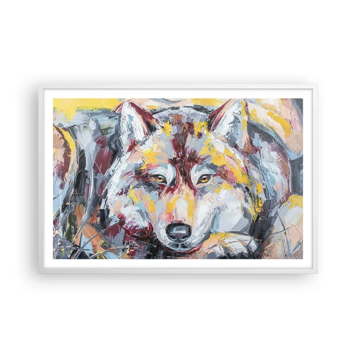 Plakat w białej ramie - Spokój wśród bliskich - 91x61 cm