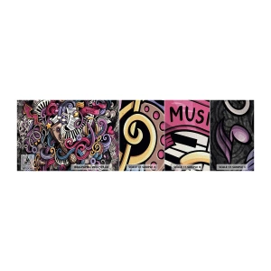 Fototapeta Próbka Premium Canvas - Skomplikowana melodia - Muzyka, Mural, Graffiti - 100x30 cm