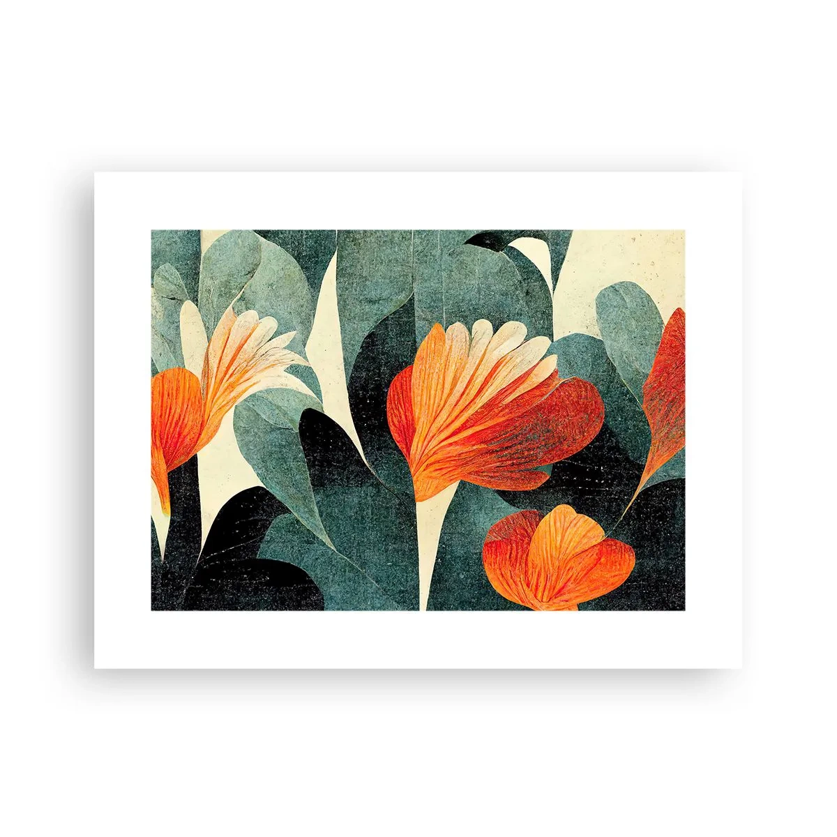 Plakat - Żar tropików i chłód zieleni - 40x30 cm