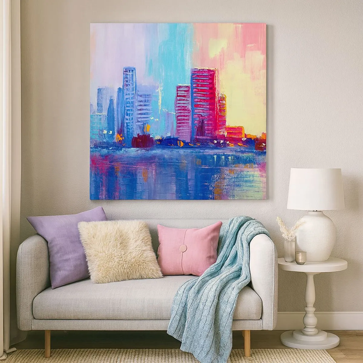 Obraz na płótnie - Skąpane w barwach - 30x30 cm