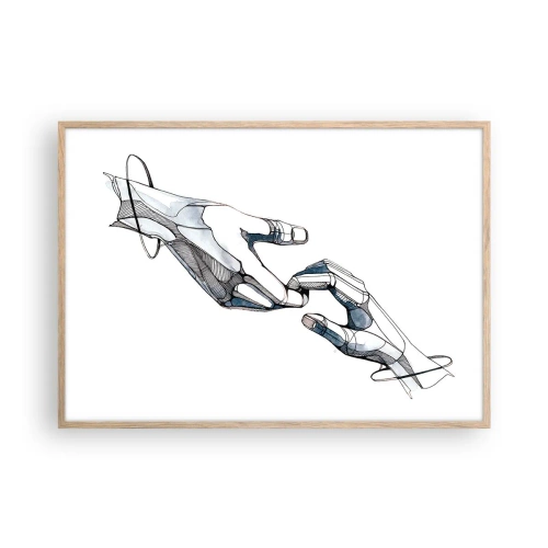 Plakat w ramie jasny dąb - Dobry gest - 100x70 cm