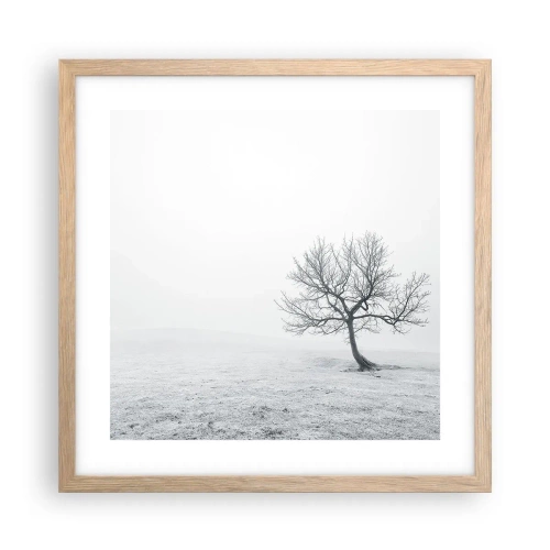 Plakat w ramie jasny dąb - Przeciw nicości - 40x40 cm