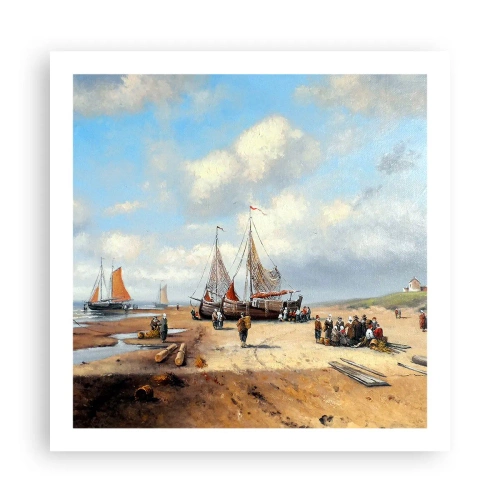 Plakat - Po udanym połowie - 60x60 cm