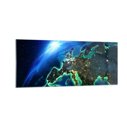 Obraz na szkle - Roziskrzona Europa - 100x40 cm
