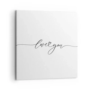 Obraz na płótnie - Czarno na białym - 60x60 cm